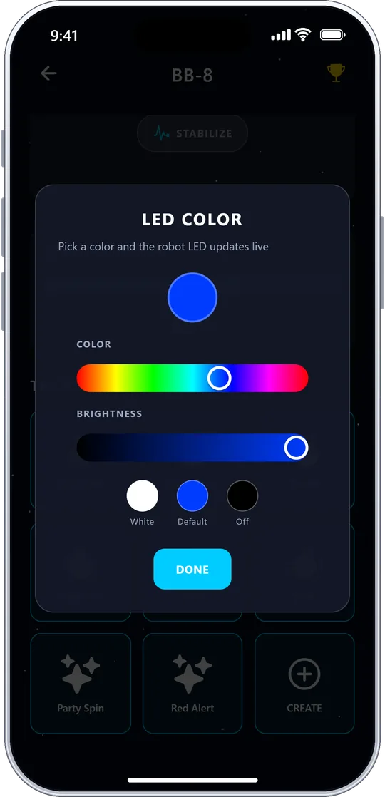 BB-8 LED color picker