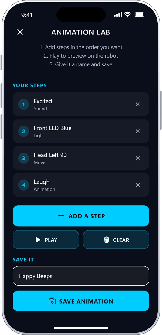 R2-D2 Animation Lab with steps added
